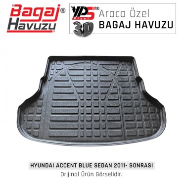 Accent Blue Sedan 2011 - Sonrası Yumuşak Bagaj Havuzu